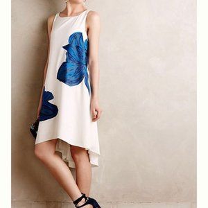 XS Ranna Gill Blue Floral High Lo Dress (Anthro)